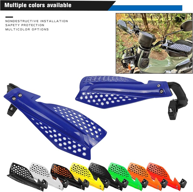 HAONEL Universal Dirt Bike Handguards 7/8" 22mm Plastic Motorcycle Handlebar Lever Hand Protector Accessories for Off-Road Motocross Enduro ATV Pit Bike(Blue and White) - Image 3